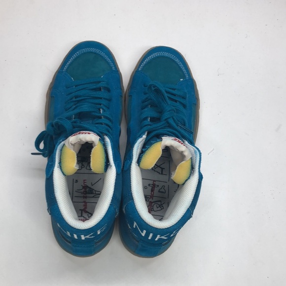 Mens Nike SB Zoom Blazer Mid PRM Plus Blue/Gum DV5468-300 USED Size 9.5 - Picture 5 of 13